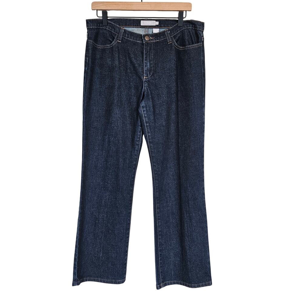 J Crew Straight Leg Jeans Dark‎ Wash Denim Women's 12 Casual Capsule Everyday